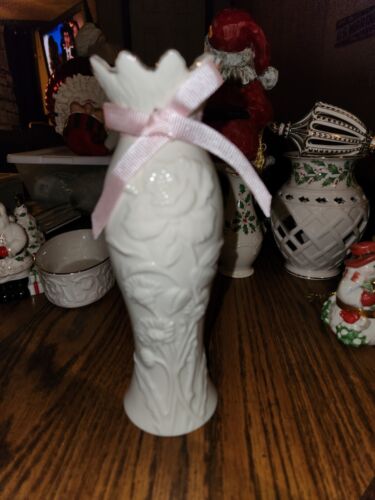 Vase à bourgeons en ivoire fin en Chine 8 pouces « cadeau de connaissances » sensibilisation au cancer du sein - Photo 1 sur 4