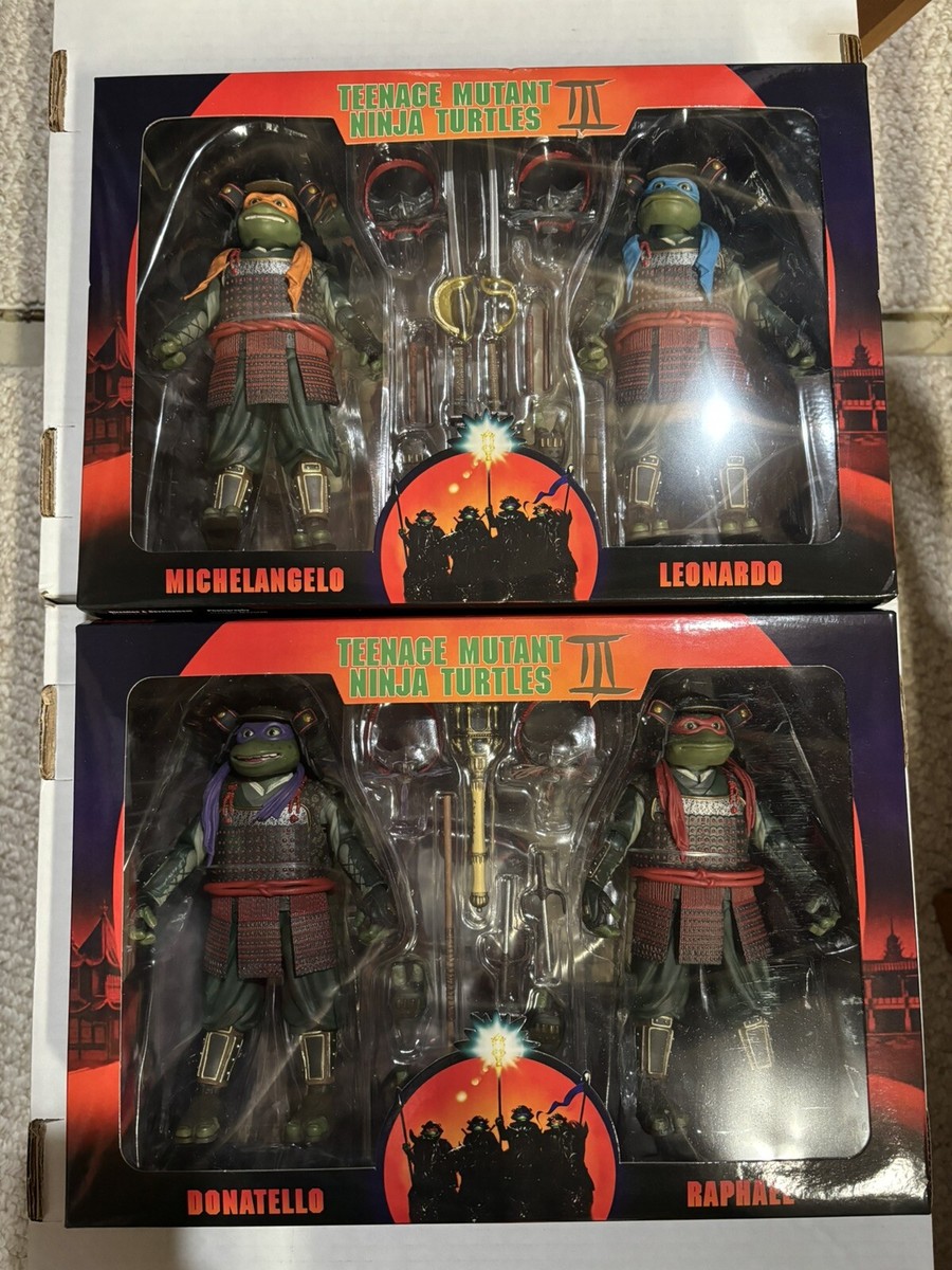 neca tmnt 3 III Movie 2-packs Michelangelo Leonardo Donatello