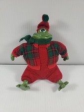 Russ Berrie Frog Winter Christmas Kathleen Kelly Critter Factory Shelf Sitter