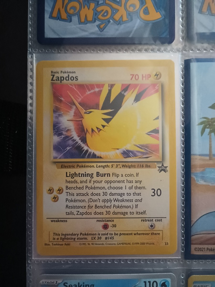 zapdos pokemon card 1995 157/149 Gunshoos Gx