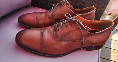 Blake Mckay Men's Size 11.5 Derby Dress Shoes Lace Up Brown Leather Plain Toe 