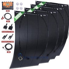 400W 200W 100W Flexible Solar Panel 18V N-Type Mono PV RV Home Off-Grid Battery