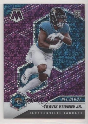 2021 Mosaic NFL Debut No Huddle Purple Prizm 37/50 Travis Etienne Rookie RC 0g27