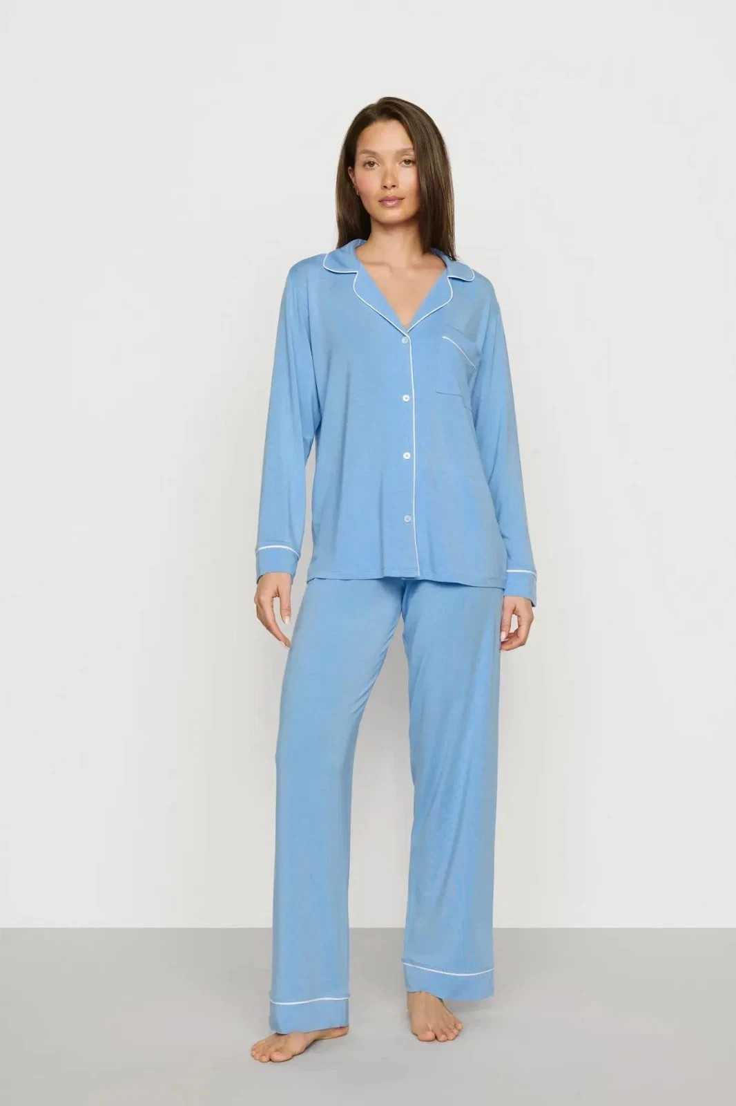 Eberjey Gisele TENCEL Modal Long PJ Set - Summer Blue (ALL SIZES/NEW) 🩵