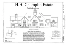 HABS OK-63 (sheet 1 of 4) - H.H. Champlin Estate, 612 South Tyler Avenue, Enid,