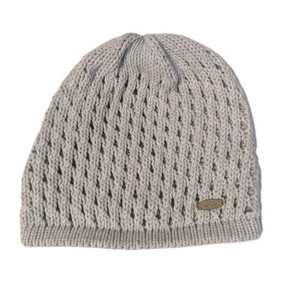 Rip Curl Women's Loose Knit Boho Beanie Winter Hat Gray Metal Logo Tag One Size