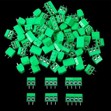 75PCS 5mm Pitch PCB Mount Screw Terminal Block Connector, 2-Pin 3-Pin 4-Pin T...