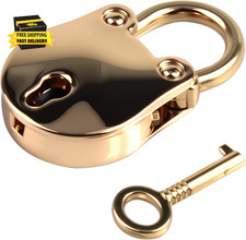 1 PIEZA Candado Mini Oso Vintage Cerradura de Llave Estilo Antiguo Cerradura de Llave Pequeña (Dorada) ⭐️⭐️
