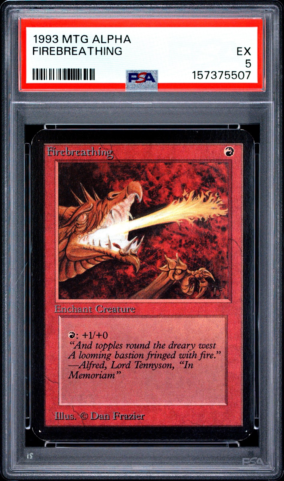 1993 MTG LIMITED EDITION ALPHA FIREBREATHING PSA 5