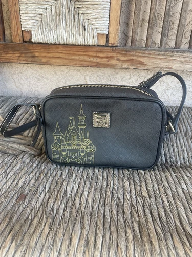 Disneyland Gold Sleeping Beauty Castle Dooney & Bourke Crossbody Camera Bag - Picture 5 of 8