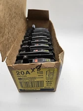 SQUARE D QO120 20A 120/240V 10kA 1-Pole Circuit Breakers (Lot of 8)