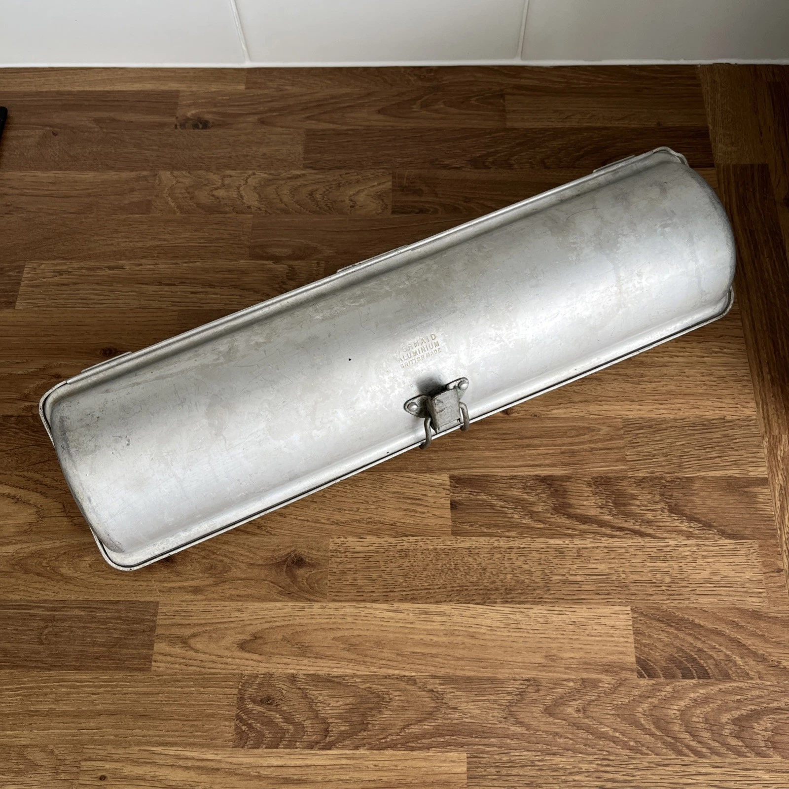 Vintage Mermaid Pudding Mould Jam Roly-Poly Steaming Tin Cylinder 38cm