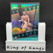 2026 Topps WWE Chrome Santos Escobar Focus Reel Aqua Refractor /199