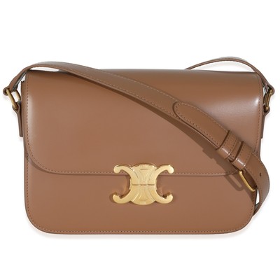 Celine Bronze Calfskin Teen Triomphe Bag
