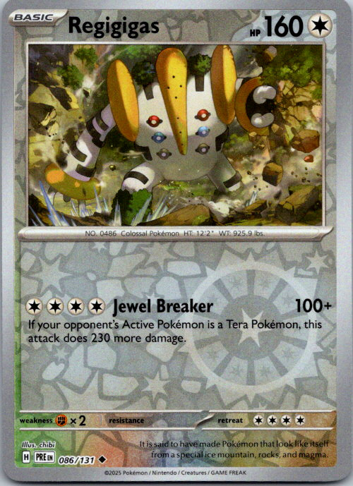 Regigigas Reverse Holo Uncommon SV: Prismatic Evolutions 086/131 NM