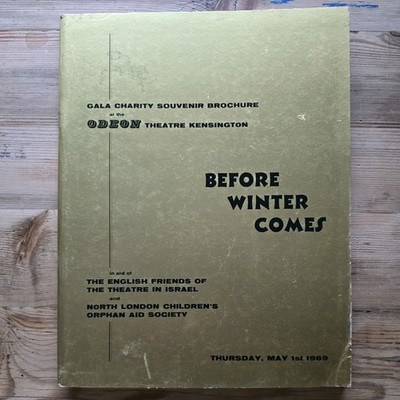 BEFORE WINTER COMES 1969 Gala Charity programme Anna Karina Susan George