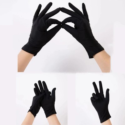 1 Pair FashionGloves Men Black Etiquette Stretch Gloves Bike Motorcycle Thin Pur