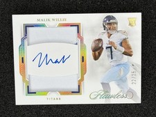 2022 Flawless Malik Willis Rookie RPA Patch Auto 22/25 Dolphins Gold