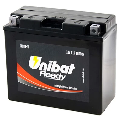 Batterie Moto UNIBAT 12V 11AH Kawasaki Zx 10 R Ninja 2004-11 CT12BFA YT12B-BS - Photo 1/3