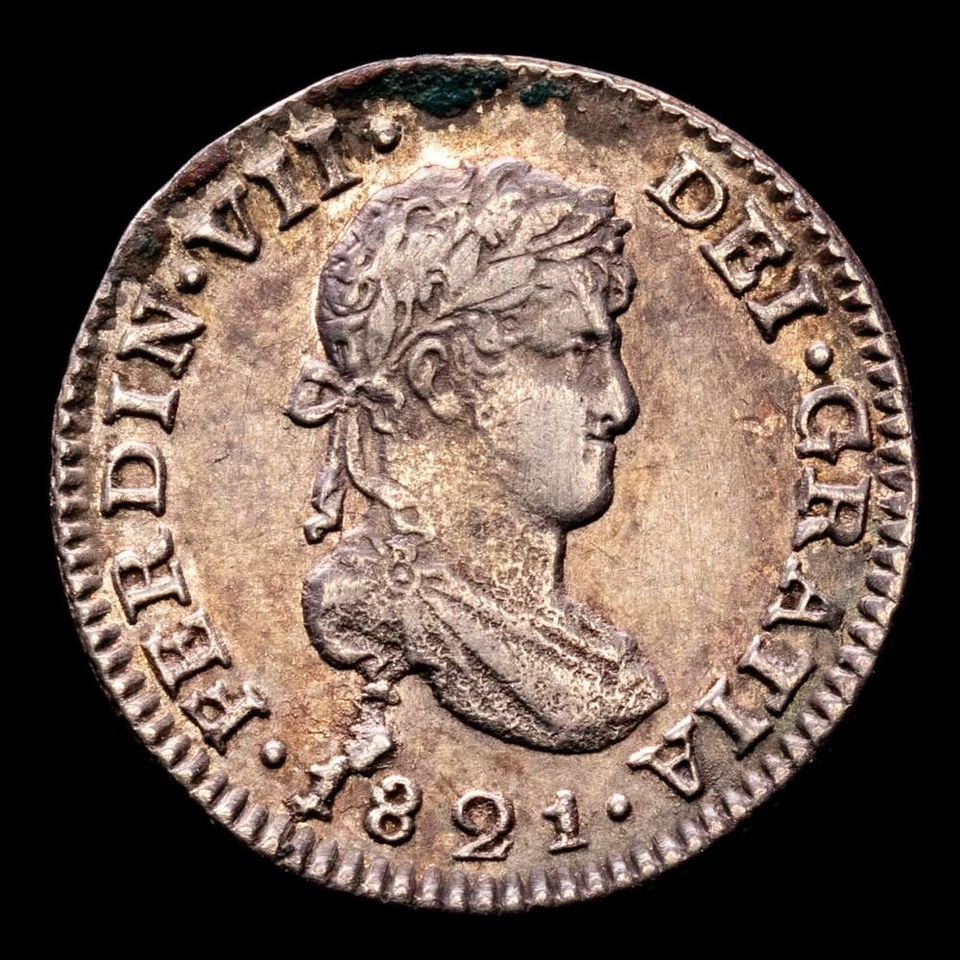 Fernando VII 1/2 Real (1,69g) 1821 México J·J AC-412 MBC+ - Image 2 of 3
