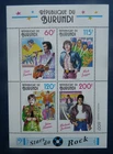 BURUNDI: 1994 - block 134 ** ELVIS BEATLES, JACKSON