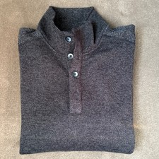 Men  s Van Heusen Flex 1/4 Button Pullover Dark Grey Fleece