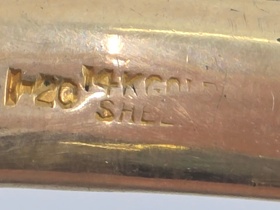 PULSERA BRAZALETE INFANTIL VINTAGE 1/20 ORO 14K RELLENO 6mm PERSEGUIDO GRABADO ~ 5.5 pulgadas Foto 2 de 4