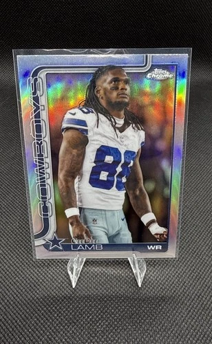 2025 Topps Chrome CeeDee Lamb Image Variation Refractor SSP #76 Dallas Cowboys
