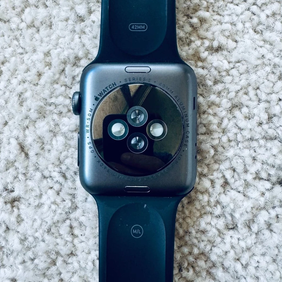 Apple Watch 42mm Space Gray Aluminum Black Sport Band - Image 3 of 3