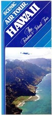 SCENIC AIR TOUR, HAWAII Airline - Tri-Gear Beechcrafts - 1980's Brochure