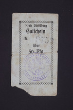 Germany Schildberg 50 Pfennig Notgeld 1917 Damaged
