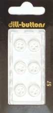 Dill Buttons ~ (0057) - 3/8" - 6 ct