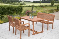 Merxx 4-Teilig Maracaibo Set 2 Sessel 1 Bank Dreisitzig 1 Tisch GartenmöBel Set