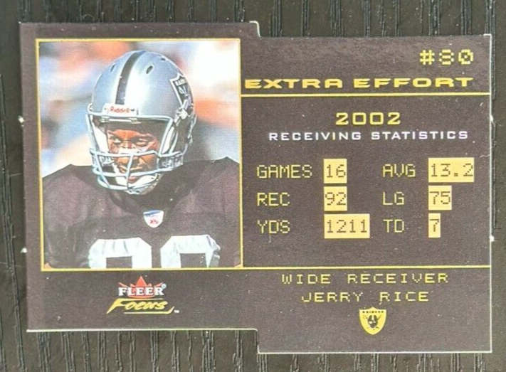 2003 Fleer Focus Extra Effort Jerry Rice-WR 462/500 #4 of 10EE