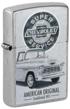 Zippo 48757, Chevrolet Roadster Retro Design, Street Chrome Finish Lighter, NEW