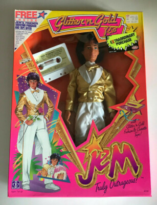VINTAGE JEM AND THE HOLOGRAMS GLITTER N GOLD RIO 12.5'' DOLL HASBRO 1986 NEW
