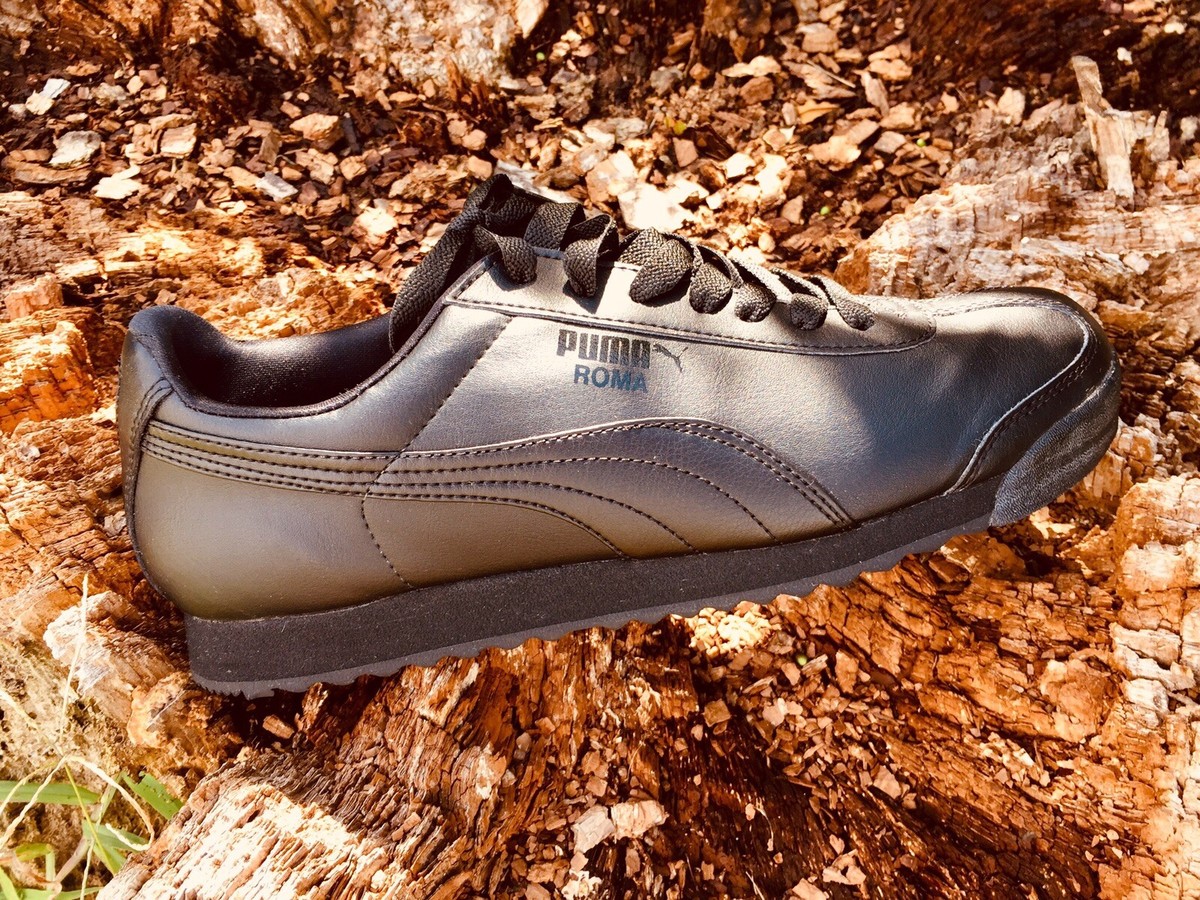 Puma Roma Puma Shoes Black Grey Puma Roma-Basic Classic