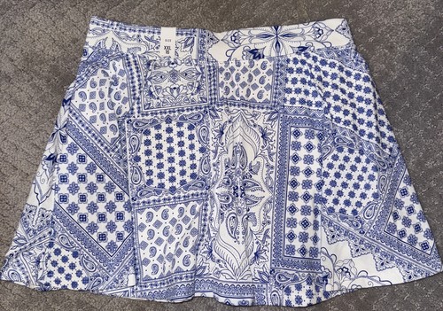 Old Navy Girls Mini Skirt, blue/white size 16 - Picture 3 of 3