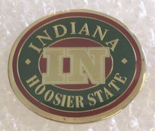 Indiana - The Hoosier State Tourist Travel Souvenir Collector Pin