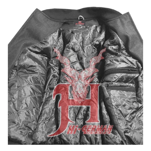 Varsity Men's Letterman Baseball Gray Wool Genuine Black Leather Sleeves Jackets image 3