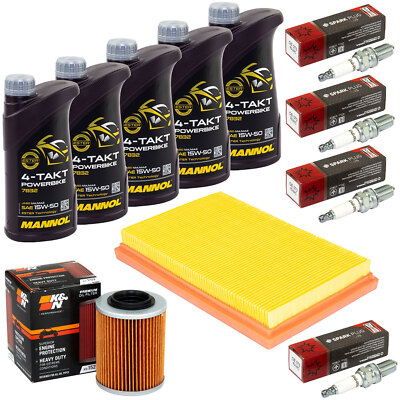 Öl Wartung für Aprilia ETV 1000  2001-2009 Set 5L Luftfilter Ölfilter Zündkerzen