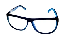 Electric Ophthalmic Eyeglass Soft Square Plastic Gloss Black Tonette   59mm