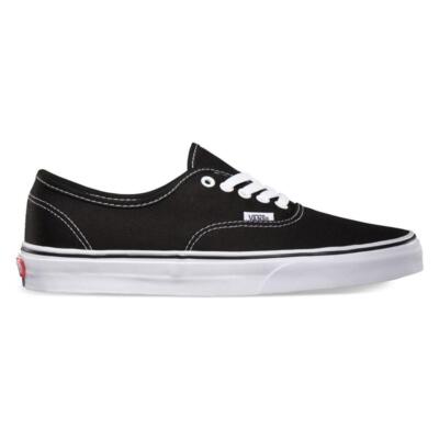 VANS AUTHENTIC BLACK/WHITE SKATE SHOE