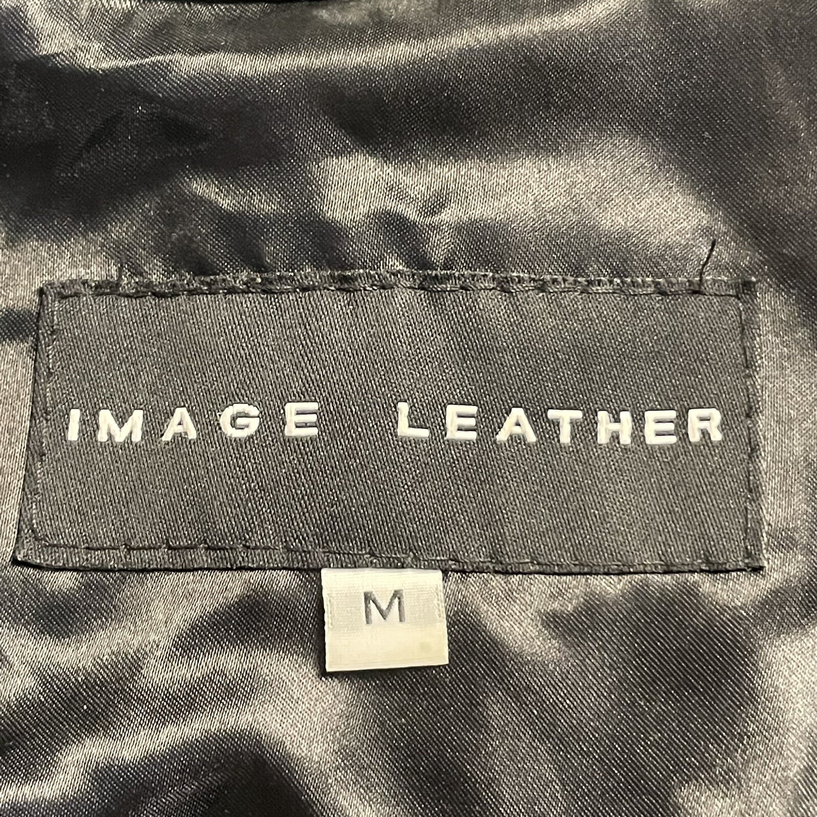 Image Leather Jacket, Medium, Black, Full Zip, Lo… - image 5