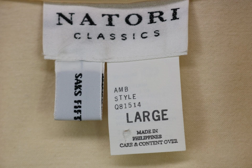 Camisa de noche Natori Classics Saks Fifth Ave. dorada con botones para mujer - grande Foto 3 de 4