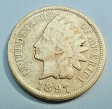 1897 P Indian Head Cent / Penny  CULL   **FREE SHIPPING**