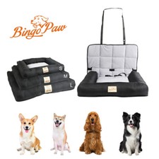 Black Durable Dog Bed Pet Travel Seat Cushion Multiuse Pet Basket Sofa w/Cover