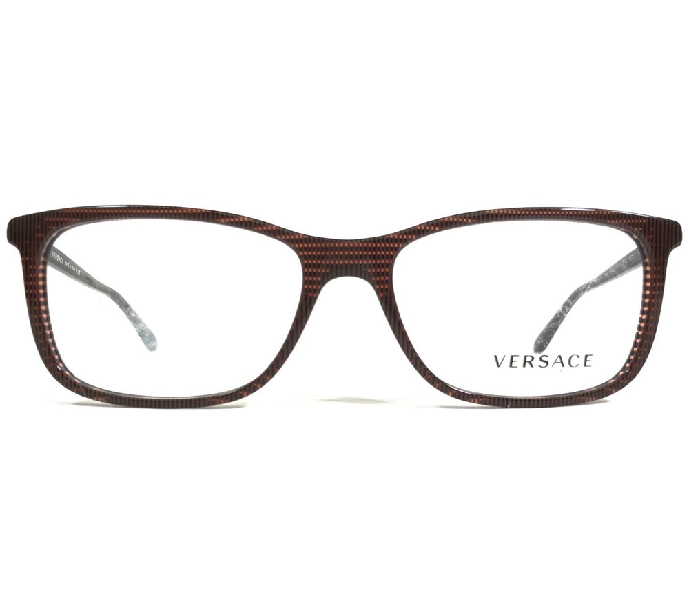 Versace Eyeglasses Frames MOD. 3197-A 5102 Brown Rectangular Full Rim 55-17-140