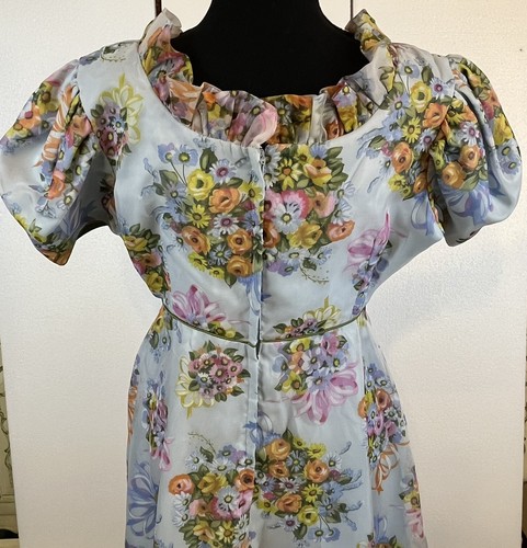 ABC ANGELAIR BY MONIKA geblümtes Vintage Kleid Small Medium vor 1963 siehe Maße - Bild 8 von 24