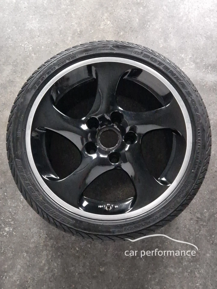 Porsche Felgen 18 Zoll original Hohlspeichen 996 4S Turbo 911, 8 & 11J, black - Bild 4 von 4